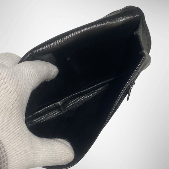 Vintage Women's Bifold Wallet Purse Black Brown Soft Genuine Leather Retro Style - Picture 7 of 12